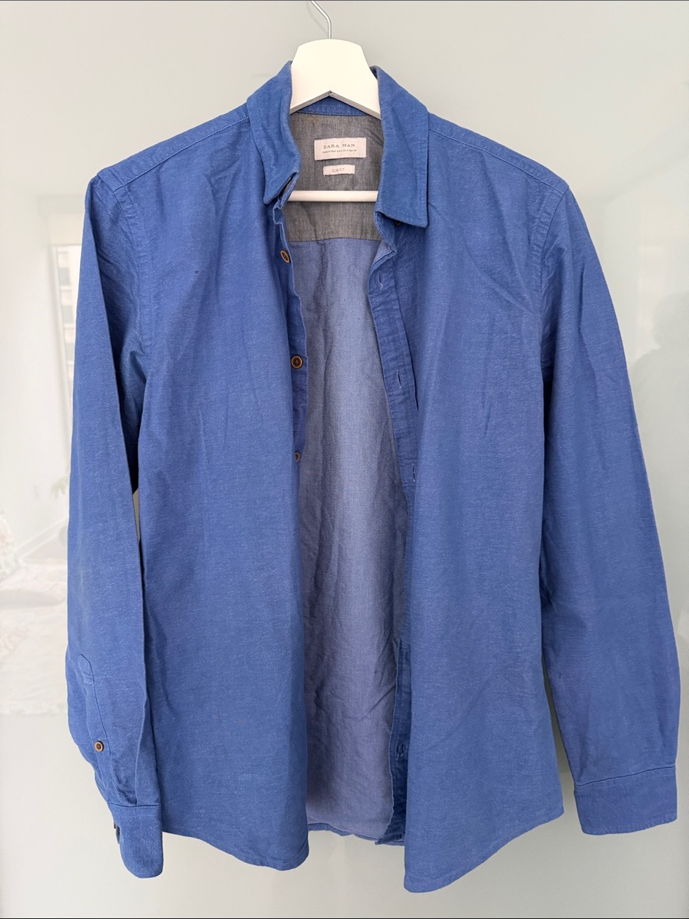 Zara Blue Lightweight Shirt Jacket